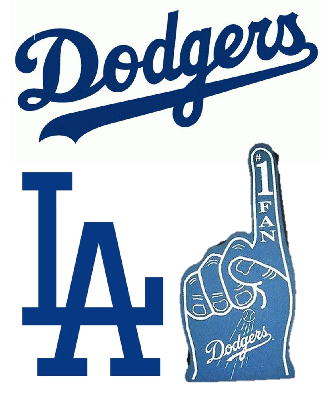 set of 3 edible LA dodgers images- not pre cut