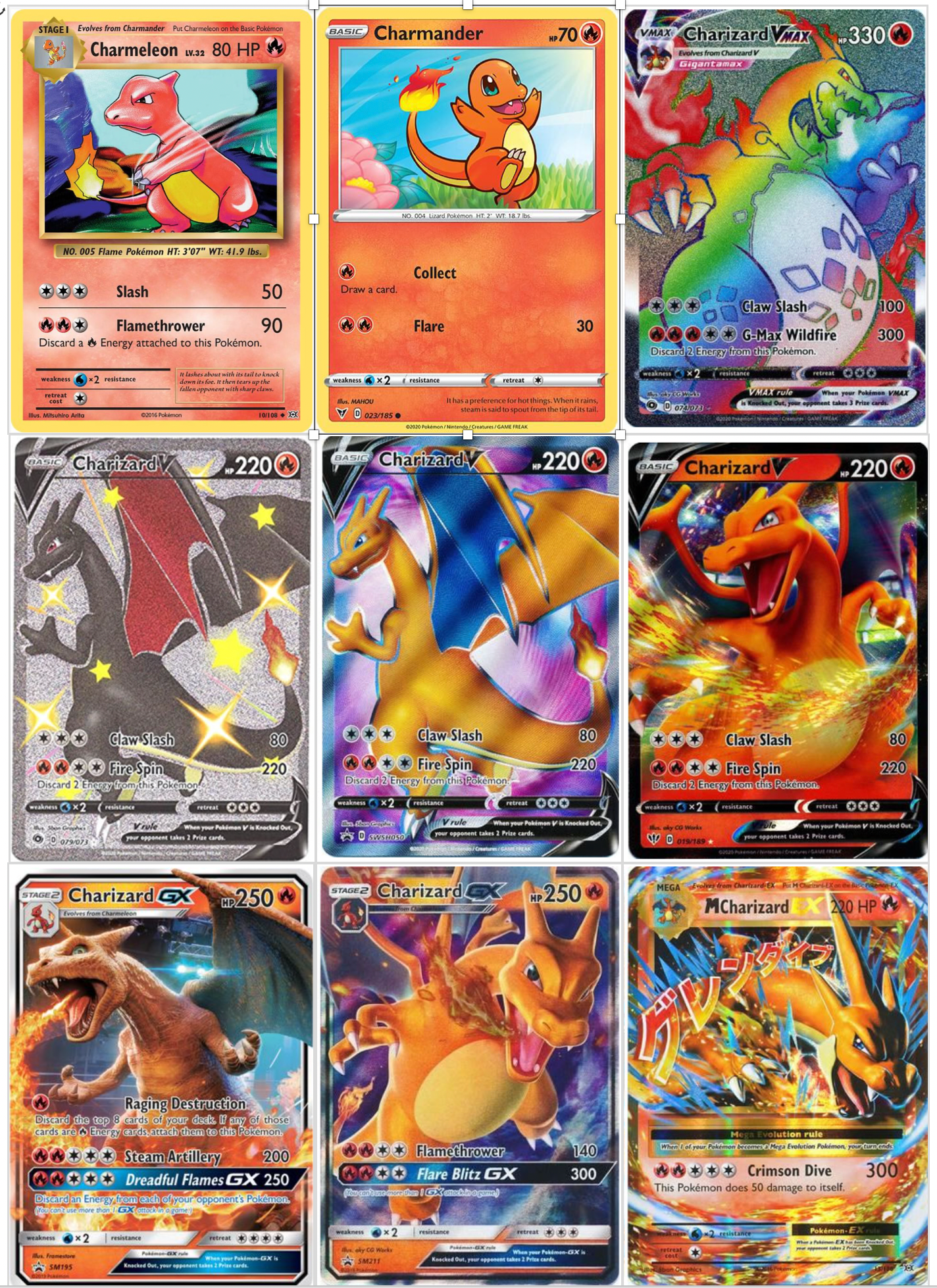 Set of 9 Edible Pokemon Cards Wafer Images for desserts, pre cut, 2x3" or 2.5x3.5" rectangles