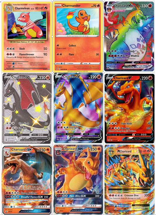 Set of 9 Edible Pokemon Cards Wafer Images for desserts, pre cut, 2x3" or 2.5x3.5" rectangles