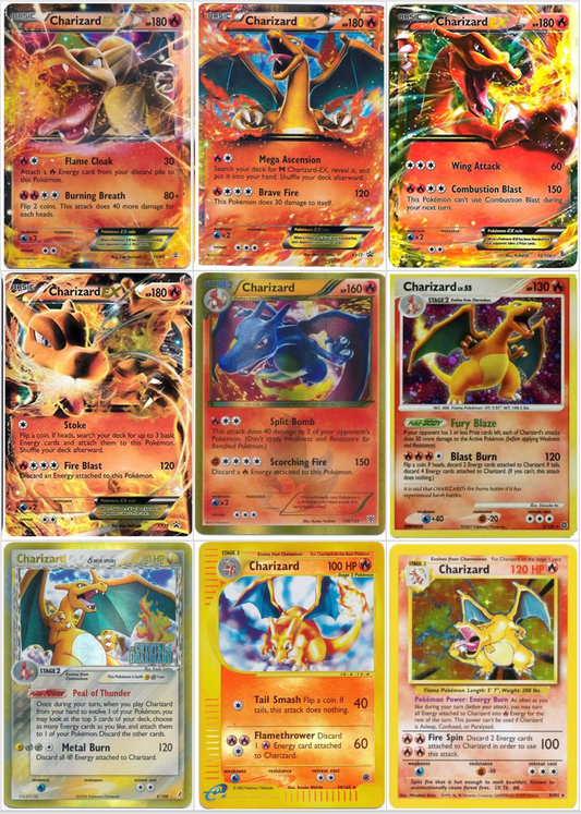 Set of 9 Edible Pokemon Cards Wafer Images for desserts, pre cut, 2x3" or 2.5x3.5" rectangles