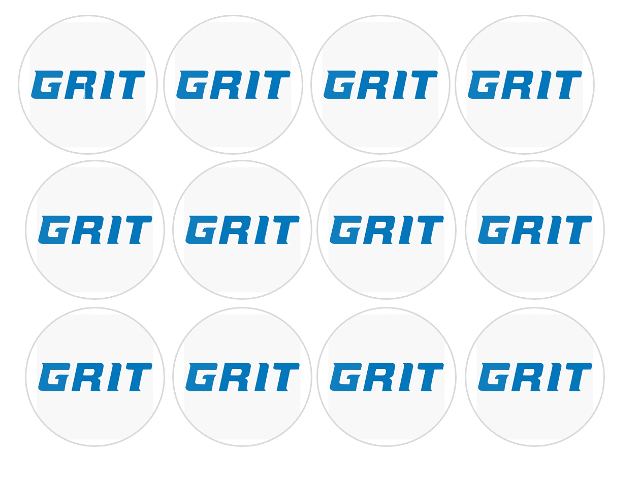 Set of 12 "Detroit Lions Grit Football" pre cut edible image discs for desserts, drink toppers, choose your size