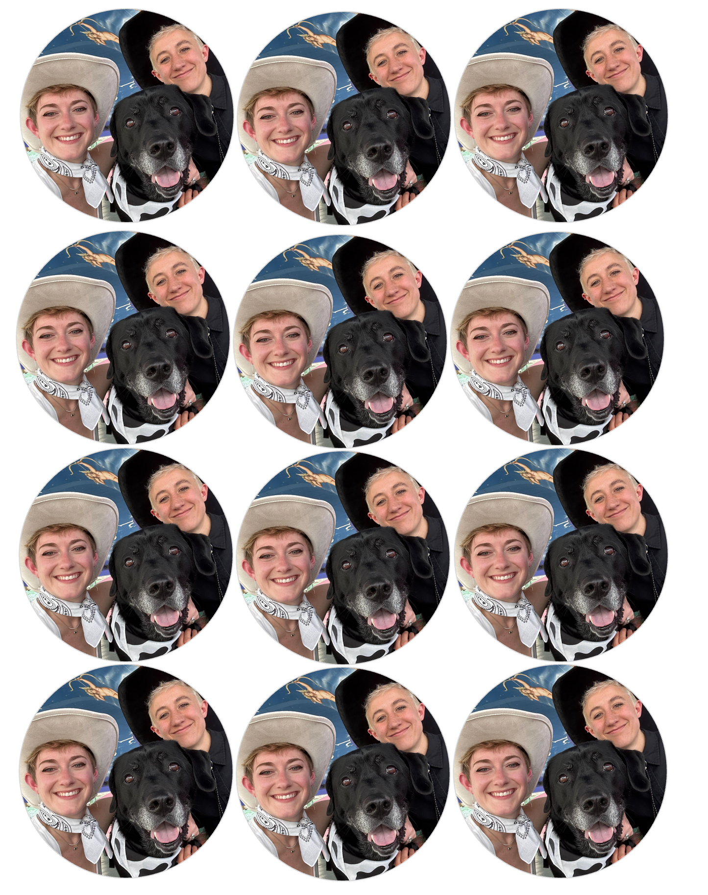 CUSTOM IMAGE- set of 72- 2.5 inch pre cut edible image rounds