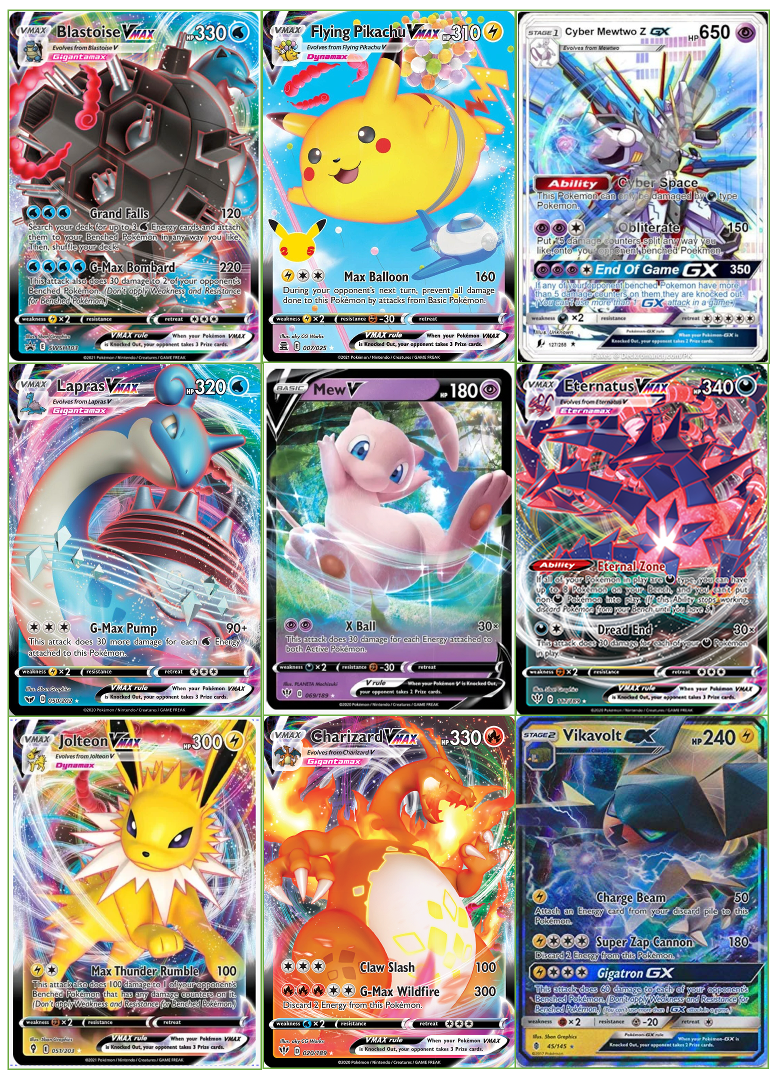 edible pokemon cards Set of 9 edible images for desserts, pre cut, 2x3" or 2.5x3.5" rectang