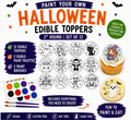 Paint Your Own Halloween Edible Cupcake Toppers | 2" Set of 12 + Edible Paint Kit