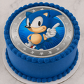 edible image for desserts, pre cut, Sonic the Hedgehog circle cake topper, many sizes available
