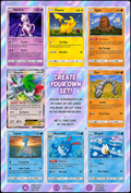 set of 9 CREATE YOUR OWN SET OF EDIBLE POKEMON CARDS, PRE CUT, choose size