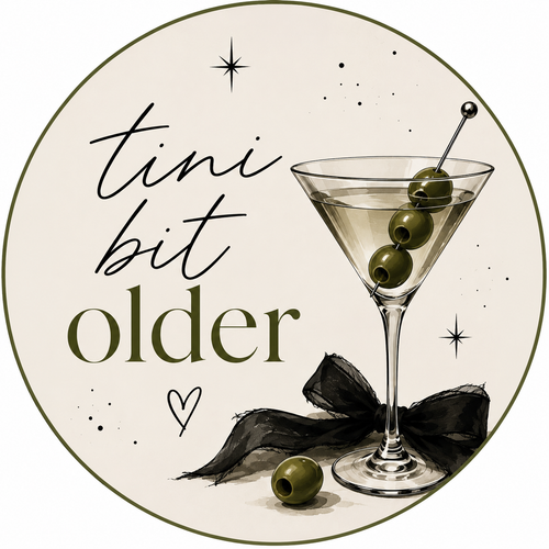 edible image for cakes, pre cut, Tini bit Older Birthday circle cake topper, many sizes available