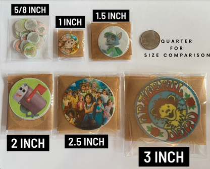 Set of 12 "Winnie the Pooh" pre cut edible image discs for desserts, drink toppers, choose your size