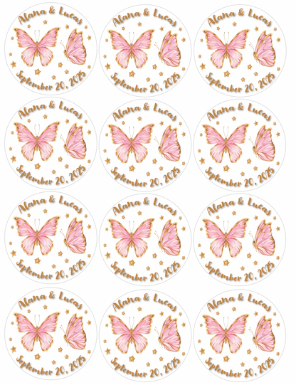 120 pc. 2.5 inch classic wafer paper pre cut custom edible image rounds