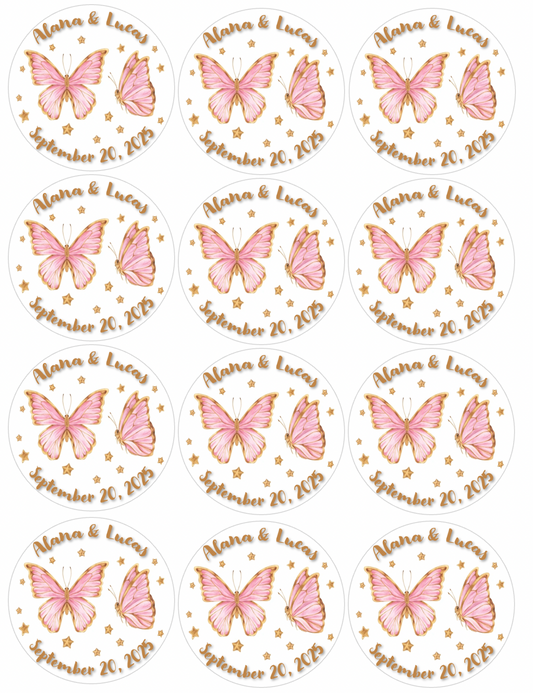 120 pc. 2.5 inch classic wafer paper pre cut custom edible image rounds