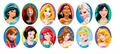Set of 12 "Princess Mix" edible image OVALS for chocolate frames, choose your size