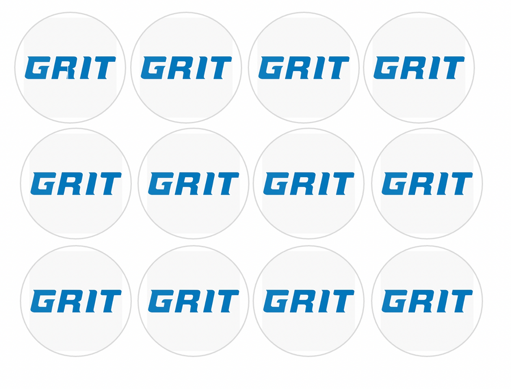 Set of 12 "Detroit Lions Grit Football" pre cut edible image discs for desserts, drink toppers, choose your size
