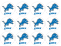 Set of 12 "Detroit Lions Football" pre cut edible image discs for desserts, drink toppers, choose your size
