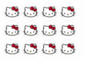 Set of 12 "Hello Kitty" pre cut edible image discs for desserts, drink toppers, choose your size