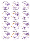 Set of 12 A Little Fairy Is on the Way, Baby Shower, pre cut edible image discs for desserts, choose your size