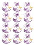 Set of 12 A Little Fairy Is on the Way, Baby Shower, pre cut edible image discs for desserts, choose your size