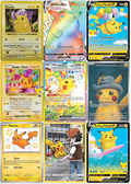 Set of 9 Edible Pokemon Cards "Pikachu" Wafer Images for desserts, pre cut, 2x3" or 2.5x3.5" rectangles