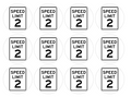 Set of 12 "2nd Birthday, Speed Limit 2" pre cut edible image discs for desserts, choose your size