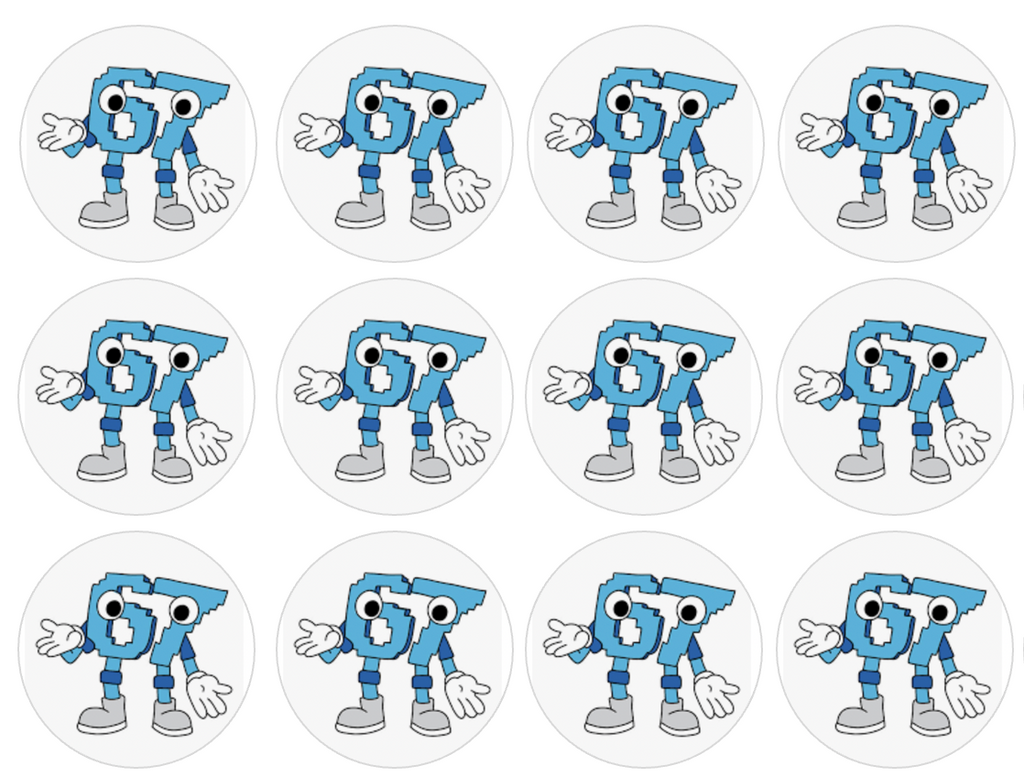 Set of 12 "67 Brain Rot" pre cut edible image discs for desserts, choose your size