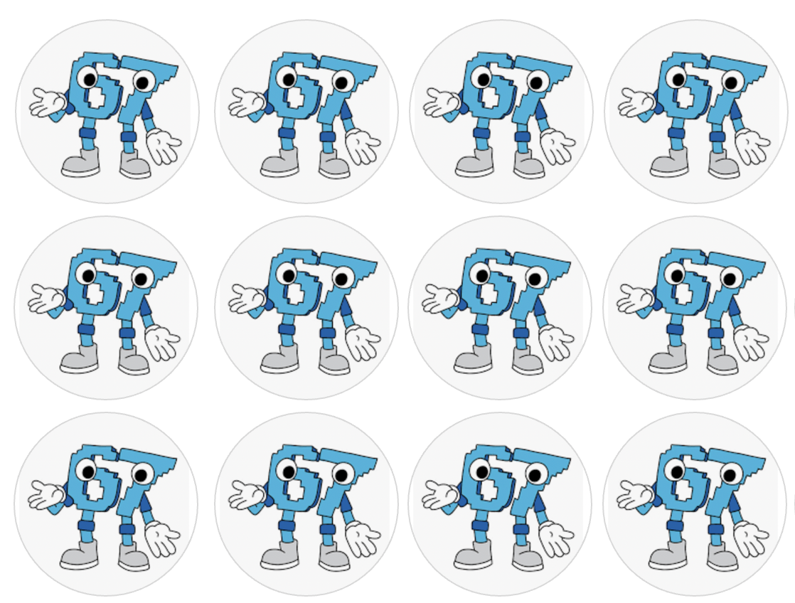 Set of 12 "67 Brain Rot" pre cut edible image discs for desserts, choose your size