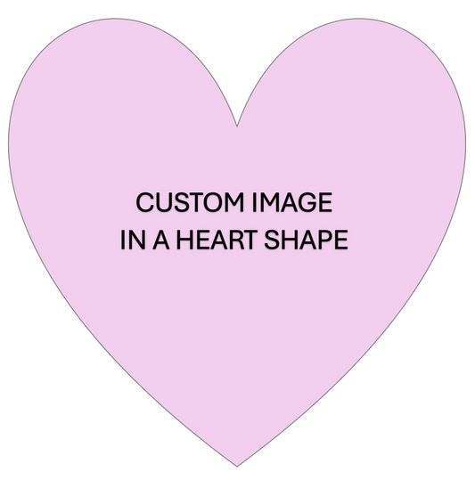 CUSTOM HEART CAKE EDIBLE IMAGE- MANY SIZES AVAILABLE