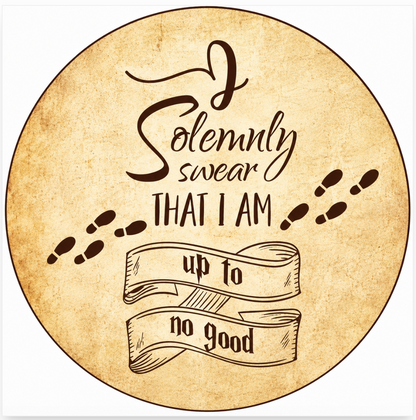 One single "Harry Potter, I Solemnly Swear" edible wafer paper image rounds for a cake PRE CUT choose your size