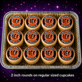 Set of 12 Cincinnati Bengals edible images rounds for desserts, pre cut, many sizes available