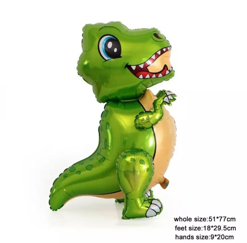 Green Cute Dinosaur Dino T-Rex Mylar Foil Balloon 20"x30" Large