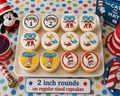 Set of 12 Dr. Seuss Books edible images rounds for desserts, pre cut, many sizes available