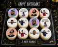 Set of 12 Drake Birthday edible images rounds for desserts, pre cut, many sizes available