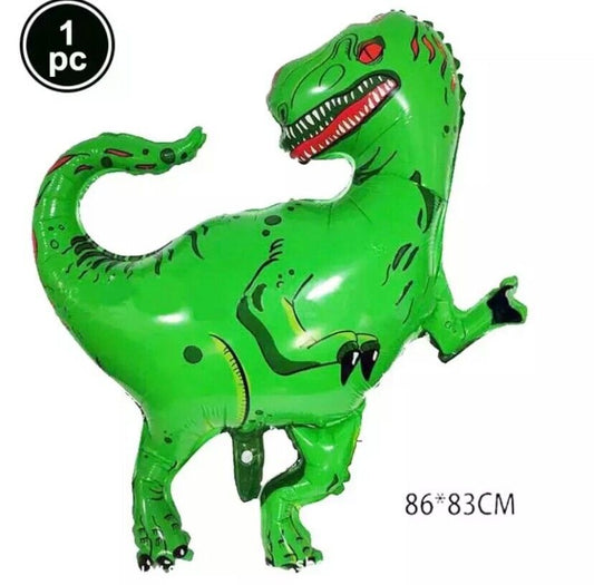 Green Dinosaur Dino T-Rex Mylar Foil Balloon 33x34" Large