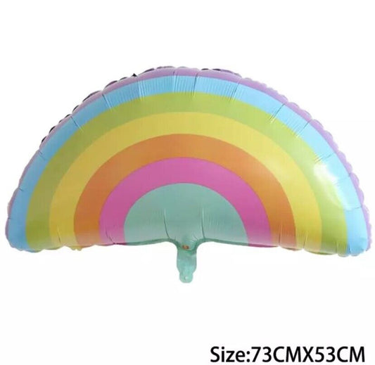 Pastel Rainbow baby shower Mylar Foil Balloon 21"x29”