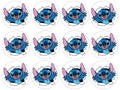 Set of 12 Stitch pre cut edible image discs for desserts, choose your size