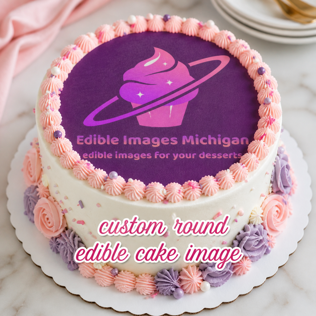 1 single CUSTOM IMAGE edible wafer paper, cake topper CHOOSE YOUR SIZE