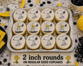 Set of 12 "Snoopy, Peanuts" pre cut edible image discs for desserts, choose your size