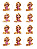 Set of 12 Rapunzel Tangled, pre cut edible image discs for desserts, choose your size