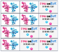 Set of 12 pre cut rectangle edible images for Rice Krispies, cookies, choose your size- Blues Clues Gender Reveal