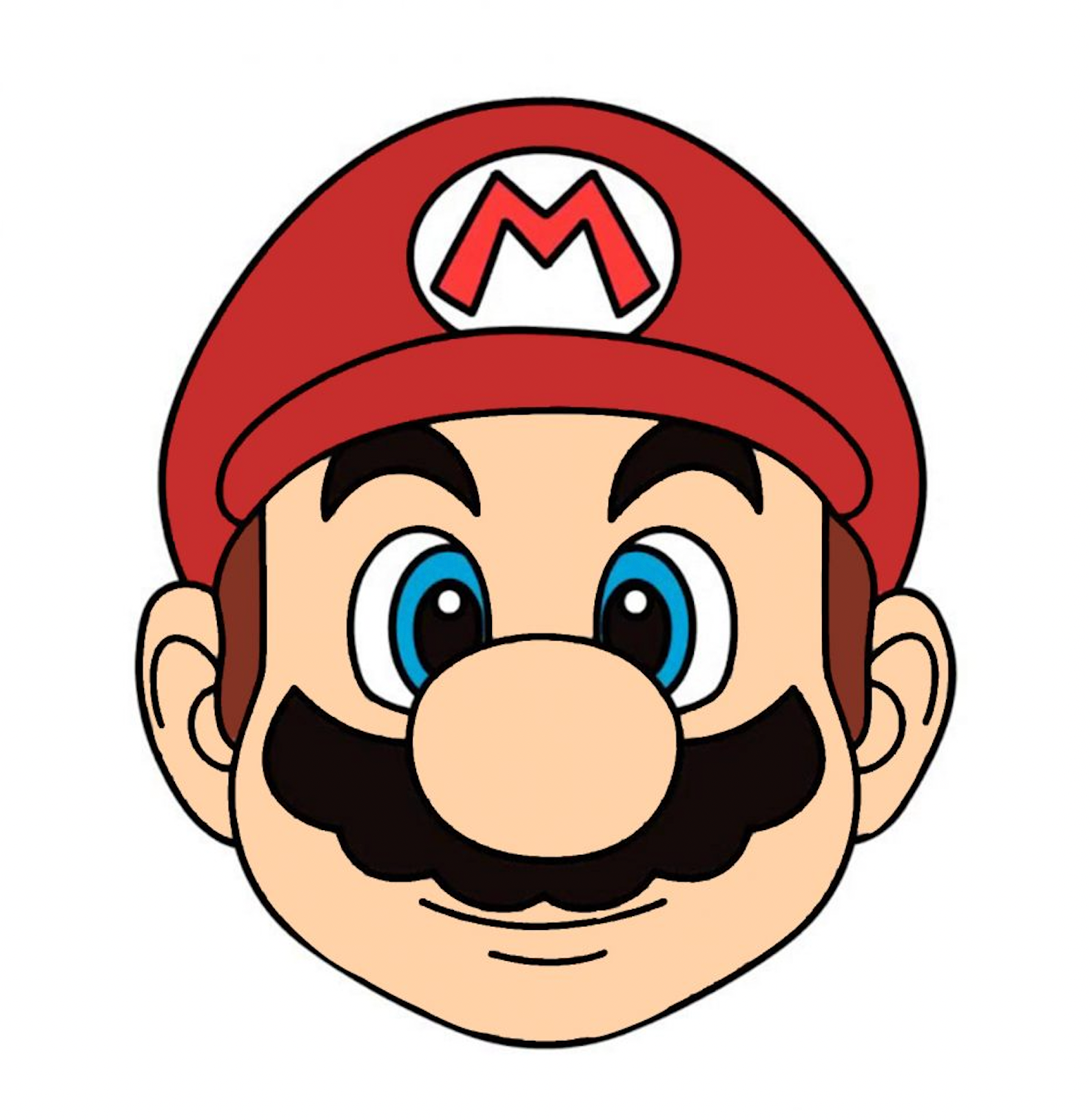 edible image for desserts, pre cut, Mario Head, cake topper, many sizes available