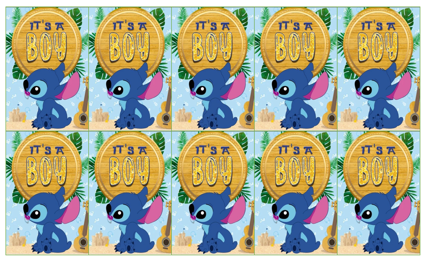 Set of 48- 2 inch circle edible toppers and 48- 2x3" rectangular edible toppers