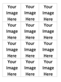 Set of 12 square edible images for desserts, pre cut, many sizes available- ONE IMAGE ON ALL TOPPERS