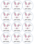 Set of 12 pre cut edible images for desserts, drink toppers, choose your size- Easter