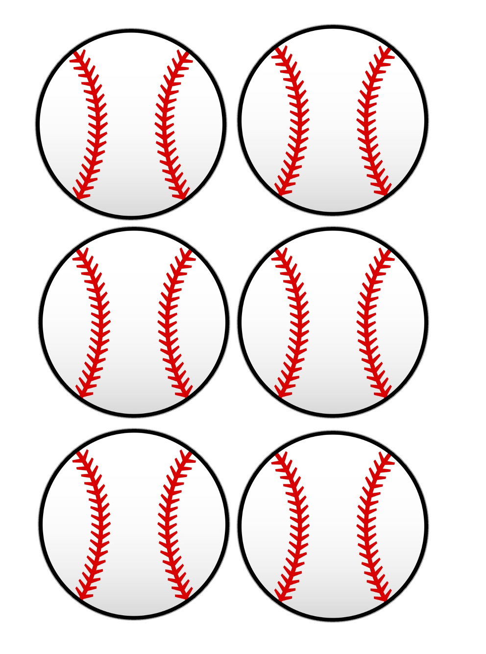 Set of 12 edible images for desserts, drink toppers, pre cut, many sizes available- BASEBALL