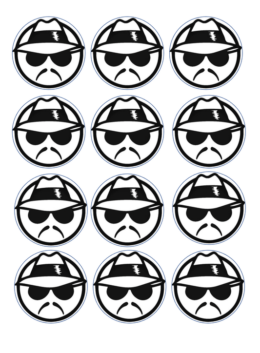 Set of 12 pre cut edible images for desserts, drink toppers, choose your size- cholo, lowrider