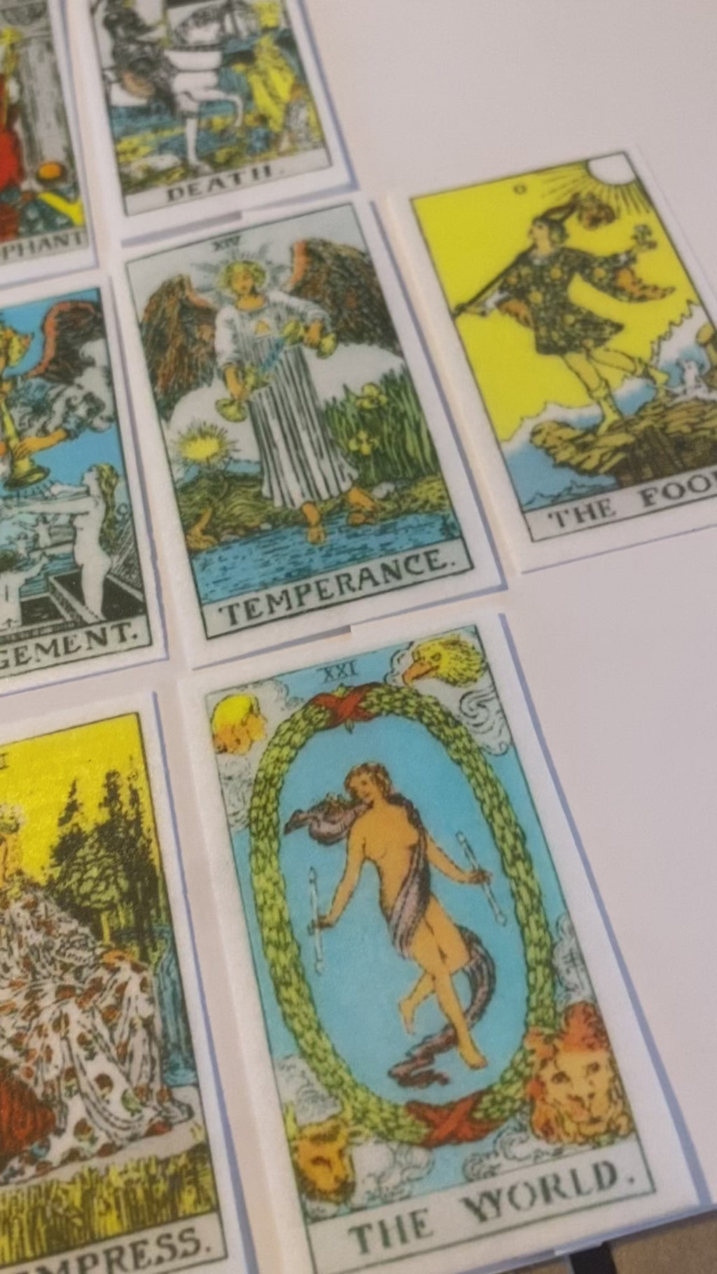 22 Major Arcana Trump Tarot Cards- edible images- pre cut- choose size